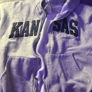 KANSAS CHAMPION ZIPUP HOODIE
